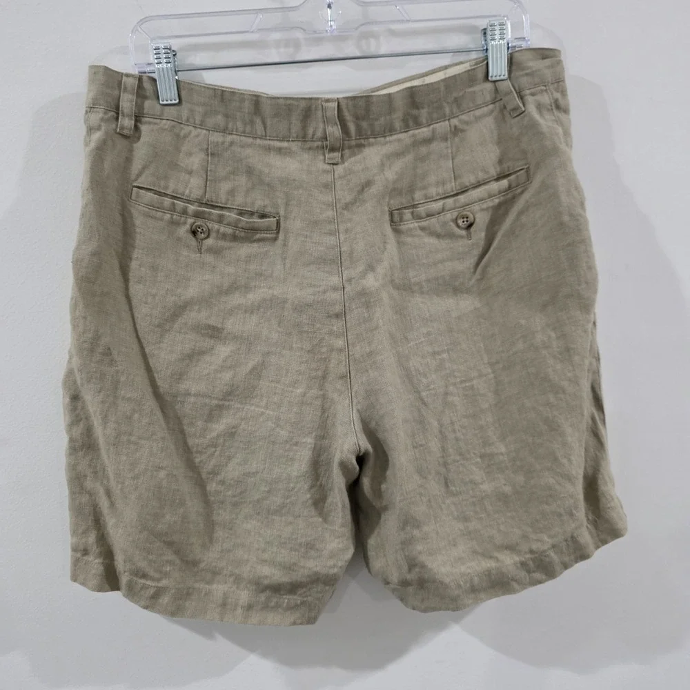 Banana Republic Mens Linen Shorts Size‎ 35 Tan Business Casual